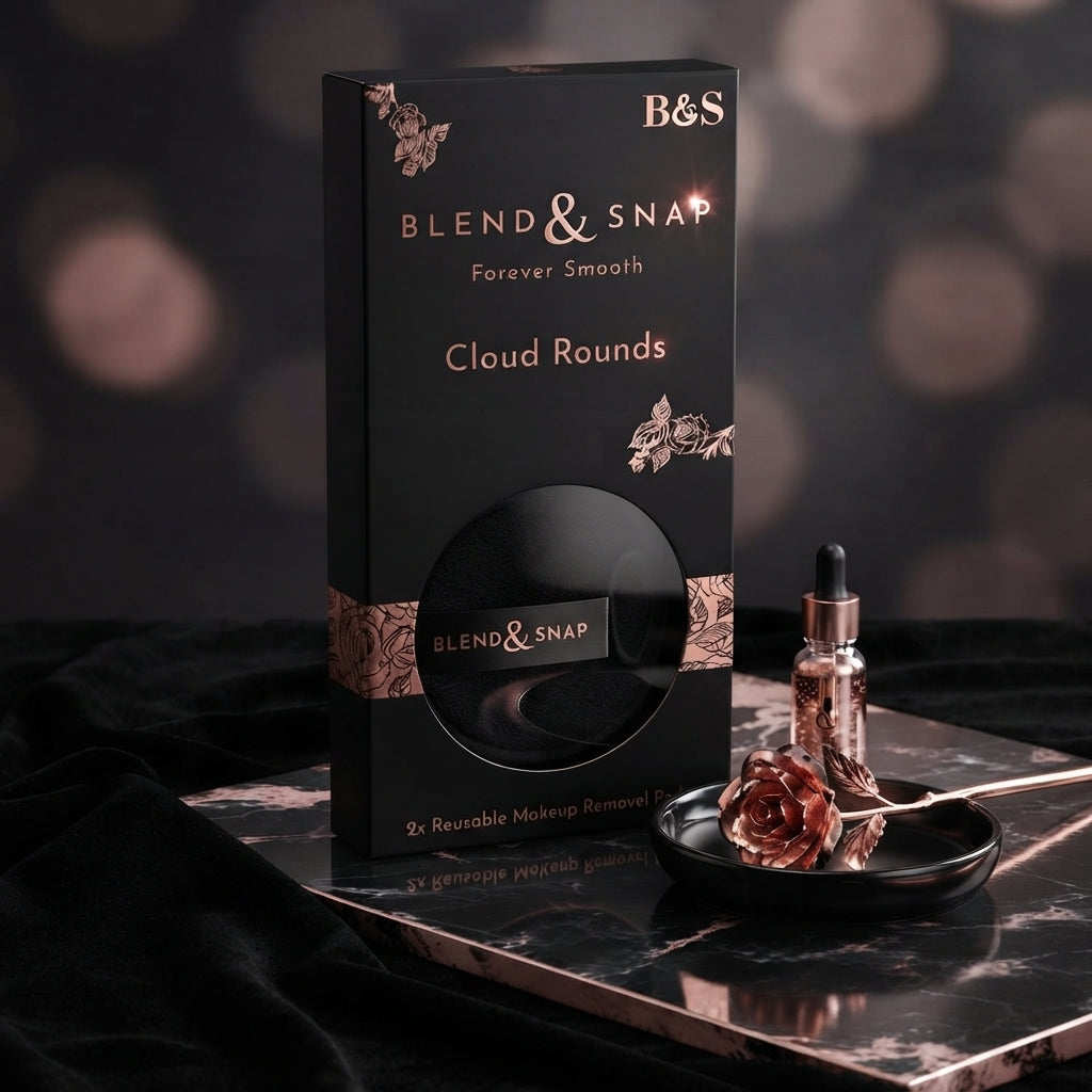 Blend & Snap CloudRounds black reusable makeup remover pads