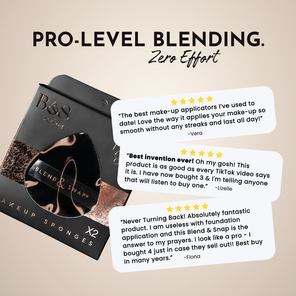 Blend & Snap Mini Sponges (2-Pack) — Precision Under-Eye & Detail Blenders